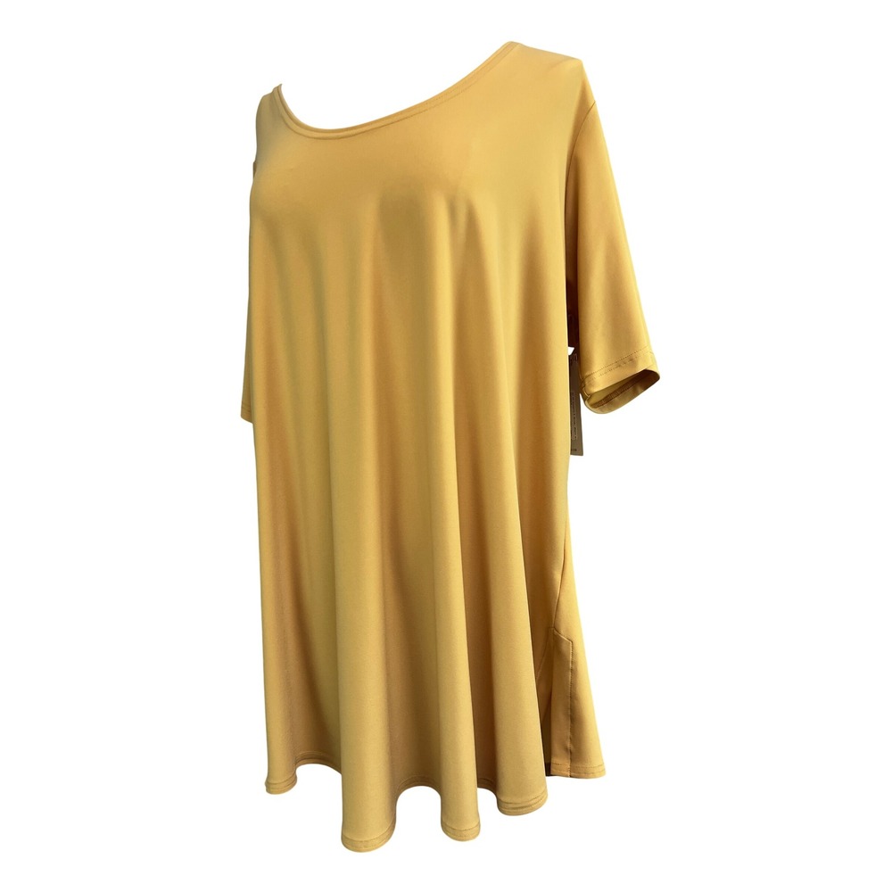 Sympli Go To Classic T Relax Women 2X Marigold NWT Short Sleeve Jersey Tunic